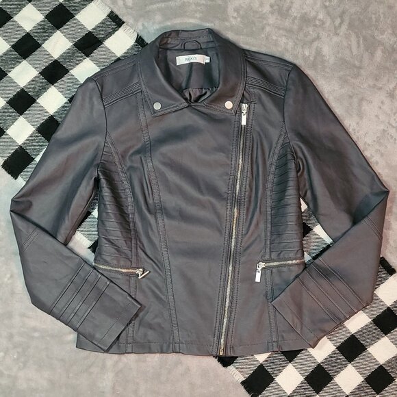 S | Ricki's | Asymmetrical-Zip Faux Leather Moto Jacket - Picture 3 of 6
